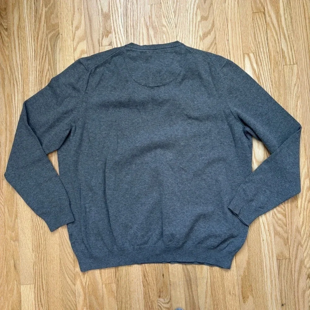 Hudson North V-Neck Grey Cotton/Nylon Sweater - Picture 4 of 4